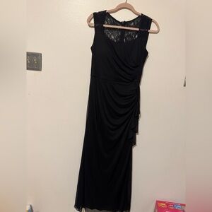 Black fitted formal dress, 8